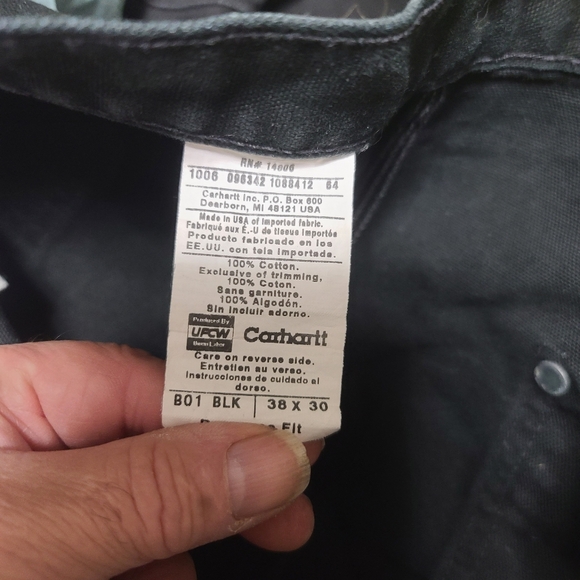 Carhartt Men's Black Cargo Pants - Picture 7 of 8